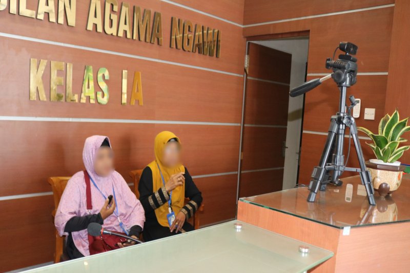 Pengadilan Agama Ngawi Fasilitasi Pemeriksaan Saksi Secara Telekonferensi