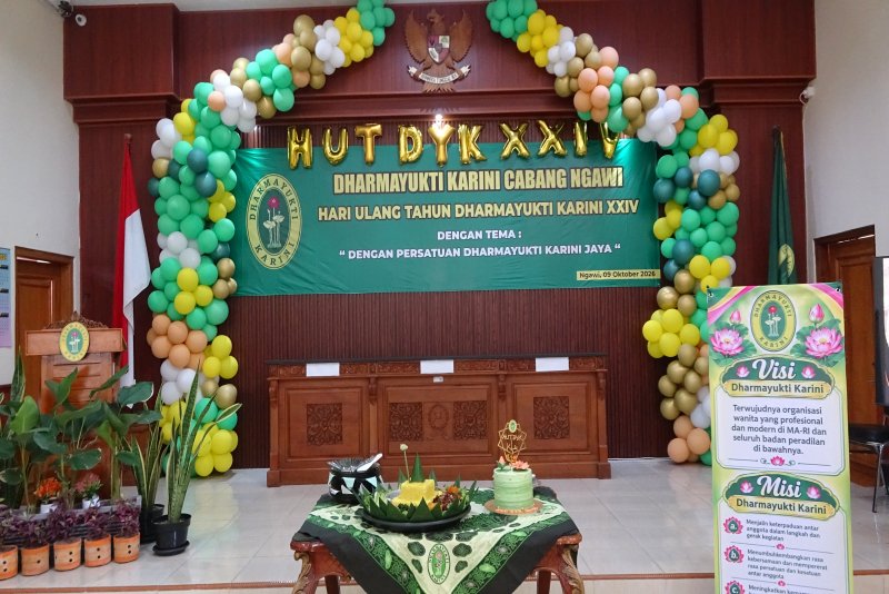 Peringati HUT Dharmayukti Karini ke-XXIV, PA dan PN Ngawi Perkuat Persatuan Dharmayukti Karini Jaya