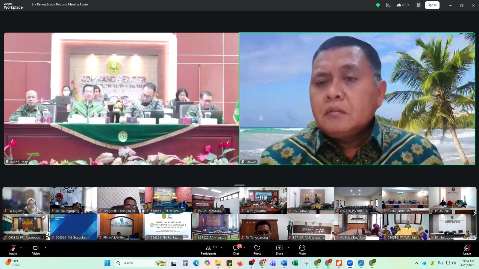 aplikasi emonev 23 April 2026